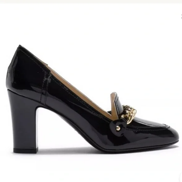 NEW Bruno Magli PETRA Chain Patent Pumps 39EUR - Picture 4 of 8